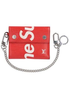 Louis Vuitton Supreme LV Chain Wallet Logo Epi Leather Shoulder Bag